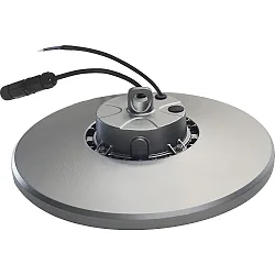 Proyector de naves potente HELA 5-STEP LUMEN SELECT resistente a los impactos, sin parpadeo IP65, gris regulable