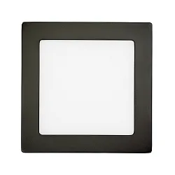 Downlight de superficie LED PANEL FLAT 170 Q SCCT MP angular, CCT Switch, conmutable, multipower IP44, negro 