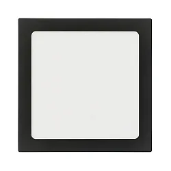 Downlight de superficie LED PANEL FLAT 220 Q SCCT DIM C angular, CCT Switch IP44, negro regulable
