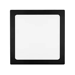 surface downlight LED PANEL FLAT 300 Q SCCT DIM C square, CCT Switch IP44, black dimmable