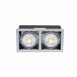 downlight MINI KARDAN E2 2 flames, swivelling, dimmable titanium