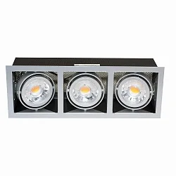 Recessed LED luminaire LED MINI KARDAN E3, 3x7W 3000K 24°, CRi>90, dimmable, matt titatium