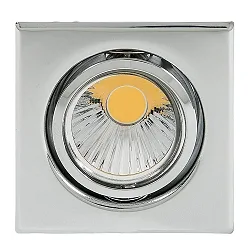 Recessed spot DOWNLIGHT D 3830 Q, square, 8.5 x 8.5cm, swiveling, chrome