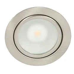 LED Furniture recessed luminaire DOWNLIGHT N 5020, Ø 6.6cm, COB, 3.3W, 3000K, chrome