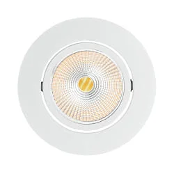 Luz downlight 5068 ECO FLAT SCCT 38° DIM C redondo, giratorio, CCT Switch IP40