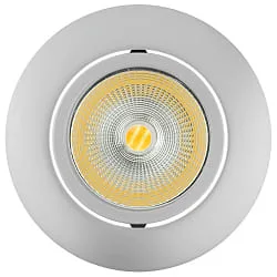Luz downlight 5068 ECO FLAT SCCT 38° DIM C redondo, giratorio, CCT Switch IP40, cromado mate regulable