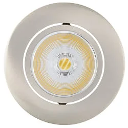 Luz downlight 5068 ECO FLAT SCCT 38° DIM C redondo, giratorio, CCT Switch IP40, níquel cepillado regulable