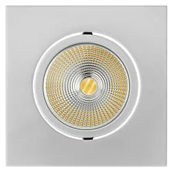 Luz downlight 5068Q ECO FLAT SCCT 38° DIM C angular, giratorio, CCT Switch IP40, cromado mate regulable