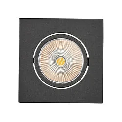 Luz downlight 5068Q ECO FLAT SCCT 38° DIM C angular, giratorio, CCT Switch IP40, negro mate regulable