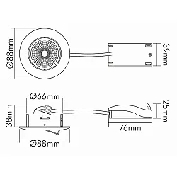 spot 5068 ECO DOB round IP40, white matt dimmable
