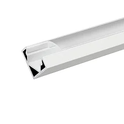 Aluminum Corner Profile 2 TP, 200cm, for LED Strips up to 1.2cm width, matt white
