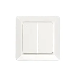 Botón doble, controlable por Bluetooth, brillante, blanco