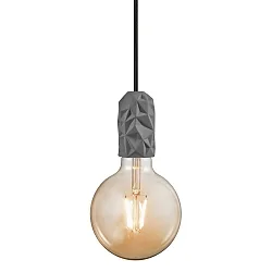 Luminaria colgante HANG E27 IP20, gris, mate, negro 
