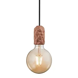 Luminaria colgante HANG E27 IP20, mate, negro, barro cocido 