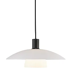 Luminaria colgante VERONA E27 IP20, blanco opalino, negro, negro mate 