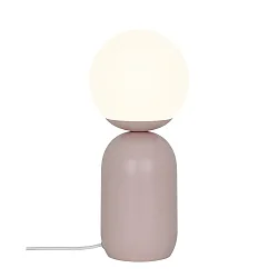 Luminaria de mesa NOTTI E14 IP20, rosa empolvado 