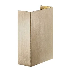 Luminaria de pared para exteriores FOLD 10 LED Arriba-Abajo, angular, ajustable, conmutable IP54, brillante, latón 
