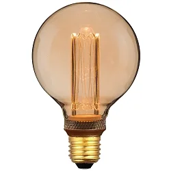 Bombilla filamento Globe RETRO DECO E27 3,5W 120lm 1800K regulable, dorado regulable