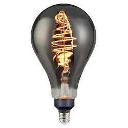 Bombillas Edison en forma de pera DECO PS160 SPIRAL A160 claro E27 8,5W 200lm 1800K 360° CRI 80 regulable claro