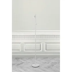 Luminaria de pedestal OMARI IP20, blanco mate regulable