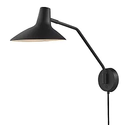 Luminaria de pared DARCI giratorio, giratorio E14 IP20, brillante, negro 