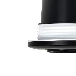 Luminaria empotrable UMBERTO GU10 IP44, negro regulable 7,5W