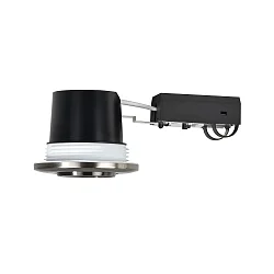 Luminaria empotrable UMBERTO GU10 IP44, níquel regulable 7,5W
