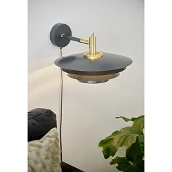 wall luminaire BRETAGNE G9 IP20, grey, brushed brass 