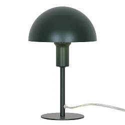 Luminaria de mesa ELLEN MINI semicircular, con interruptor, con portalámpara E14 IP20, verde oscuro, mate 