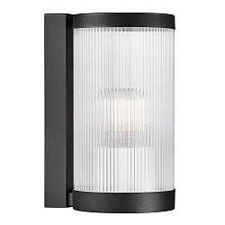 Luminaria de pared para exteriores COUPAR con difusor E27 IP54, negro mate regulable
