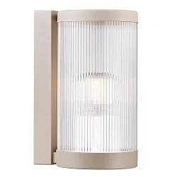Luminaria de pared para exteriores COUPAR con difusor E27 IP54, mate, color arenoso regulable