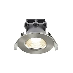 Luz downlight FREMONT juego de 1 IP65, acero cepillado regulable