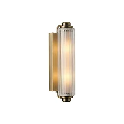 Luminaria de pared NIMAL E14 IP44, latón regulable