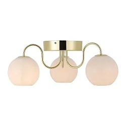 ceiling luminaire FRANCA E14 IP20, glossy, brass, white dimmable