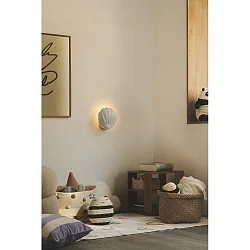 wall luminaire KONCHI with switch, with lamp socket E14 IP20, white matt 