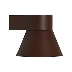 Luminaria de pared para exteriores KYKLOP CONE WL abajo, cónico, con portalámpara GU10 IP54, mate, color oxidado