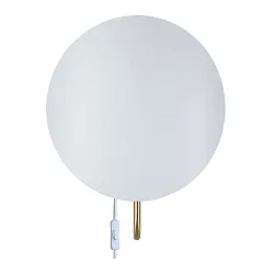 Luminaria de pared SPARGO E27 IP20, mate, latón, blanco 