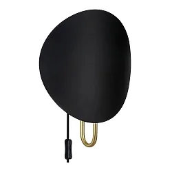 Luminaria de pared SPARGO E27 IP20, mate, latón, negro 