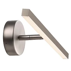 Luminaria de espejo IP S13 40 IP44, acero cepillado 