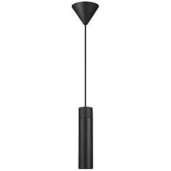 pendant luminaire TILO 1 flame, round GU10 IP20, black dimmable