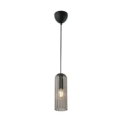 Luminaria colgante MIELLA E27 IP20, color humo regulable