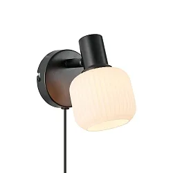 Luminaria de pared MILFORD MINI E14 IP20, negro 