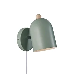 Luminaria de pared GASTON E27 IP20, verde 