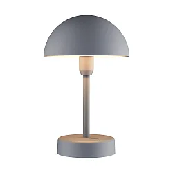 Lámpara de mesa a pilas ELLEN TO-GO sin cargador, con IP estación de recarga IP44, gris, mate regulable