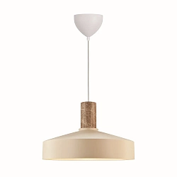 Luminaria colgante ELVAS E27 IP20, beige regulable