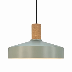 Luminaria colgante ELVAS E27 IP20, verde polvoriento regulable