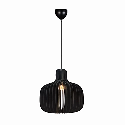 Luminaria colgante HAZO 43 E27 IP20, negro regulable