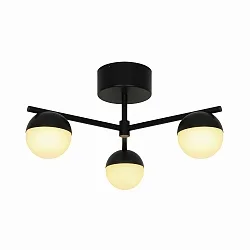 Luminaria de techo CONTINA de 3 llamas G9 IP20, negro regulable