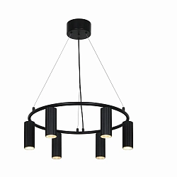 Luminaria colgante VICO CHANDELIER de 6 llamas GU10 IP20, negro regulable