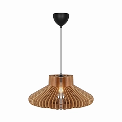 Luminaria colgante MANAGO E27 IP20, marrón regulable